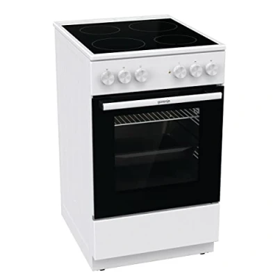 Abbildung von Gorenje GEC5A 21 WG Elektro Standherd mit Glaskeramik Kochfeld / 50 cm 74 Liter/PerfectGrill/Pizzamodus 300C/AquaClean/weiß