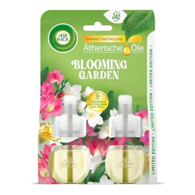Abbildung von Air Wick Duftölflakon Nachfüller DUO Blooming Garden Floraler Raumduft 2er Duftöl Set Lufterfrischer für die Wohnung
