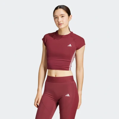 Abbildung von adidas Performance Hyperglam Tshirt print, Damen, Größe: XS, Shadow red