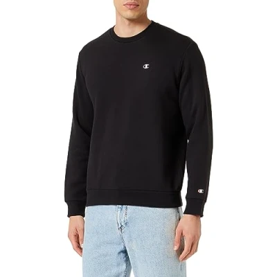 Abbildung von Champion Basic Crewneck Sweatshirt, Damen, Größe: Large, Black