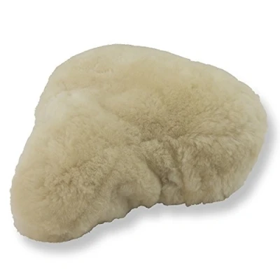 Abbildung von Reissner Lammfelle Fahrradsattel Bezug Fahrradsattelüberzug aus Merino Lammfell FSB A 2 beige perl 30x25cm