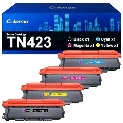 Abbildung von Coloran TN423 TN 423 MFC L8690CDW Toner Kompatibel für Brother 421 TN423BK TN423C TN423M TN423Y HL L8260CDW L8360CDW L8900CDW DCP L8410CDW Druckers (4er Pack)