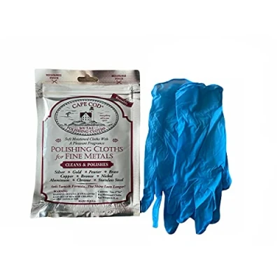 Abbildung von Cape Cod Metal Polishing Cloths Package of 2 with Gloves