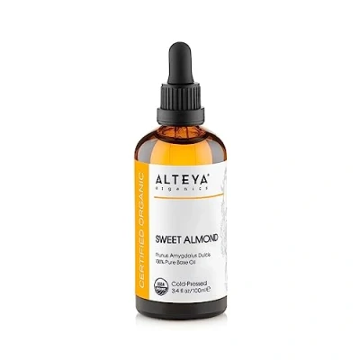 Abbildung von Alteya Bio Süßmandelöl 100 ml 100% USDA zertifiziertes Reines Natürliches Kaltgepresstes Süßmandel Trägeröl Nährstoff und Feuchtigkeitsspendende Premium Hautpflege