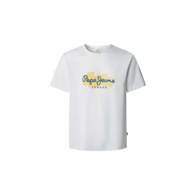 Abbildung von Pepe Jeans Print Milton TEE Tshirt print, Herren, Größe: Large, White