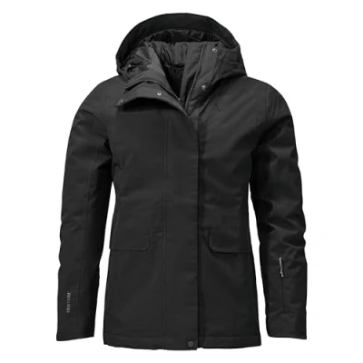 Abbildung von Schöffel Antwerpen Regenjacke / wasserabweisende Jacke, Damen, Größe: 42, Schwarz