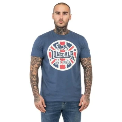 Abbildung von Lonsdale Normale Passform Lunklet Tshirt print, Herren, Größe: XL, Navy ecru red