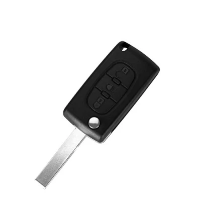 Abbildung von Schlüssel für Citroen C4 C5 Picasso C6 CE0523 3 Tasten Modell ohne Batterie Schlitz Fernbedienung Autoschlüssel