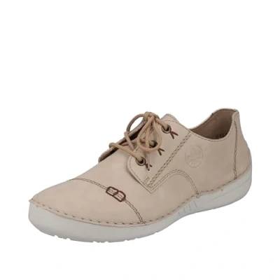 Abbildung von Rieker Damen 52520 Schnürhalbschuhe, Beige, 41 EU