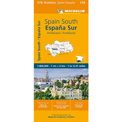 Abbildung von Michelin Andalusien: Straßen und Tourismuskarte 1:400 000 (MICHELIN Regionalkarten)