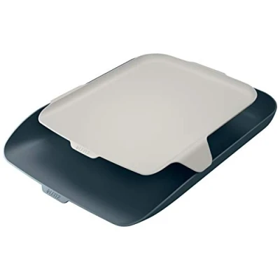 Abbildung von Leitz A4 Briefkorb mit Organiser, 4er Pack, Samtgrau, Cosy Serie, 52590089