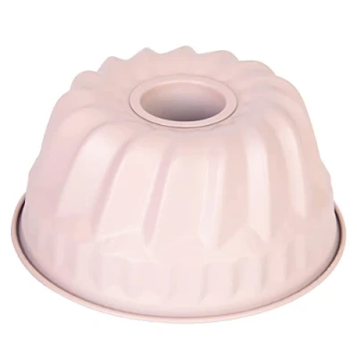 Abbildung von wenco Mini Gugelhupfform, 18 cm Durchmesser, ideal für kleine Kuchen, hochwertige Antihaftbeschichtung, aus robustem Stahl, gleichmäßige Wärmeverteilung, in stilvollem Rosa, leicht zu reinigen