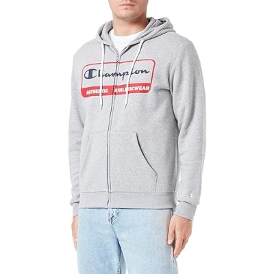 Abbildung von Champion Graphic SHOP FULL ZIP Authentic Sweatjacke, Herren, Größe: Medium, Light grey