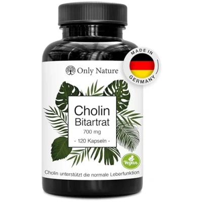 Abbildung von Cholin hochdosiert 700 mg 120 leber Kapseln Natürlich &amp; Wirksam in Deutschland produziert Laborgeprüft entgiften Choline Bitartrate