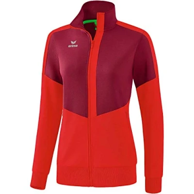 Abbildung von Erima Damen Squad Worker Jacke, Bordeaux/rot, 34