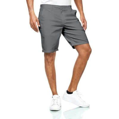 Abbildung von Smith &amp; Solo Chino Shorts Kurz, Kurze Hosen Herren Baumwolle, Bermuda Hose Sommer, Laufshorts Männer Trainingshose (Anthrazit, XXL)