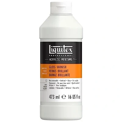 Abbildung von Liquitex 6216 Professional Glanz Firnis, nicht gilbend, alterungsbeständig, schnell trocknend, Archivqualität 473 ml