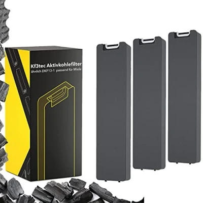 Abbildung von KF3TEC® Set (3 Filter) Aktivkohlefilter ähnlich DKF13 1 oder 6485741, passend für Miele Dunstabzugshauben DA 3XXX zB DA3366 / 3466/3496