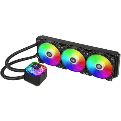 Abbildung von Silverstone SST IG360 ARGB IceGem AIO Flüssigkeitskühler, 3X 120mm PWM Lüfter, Intel 115x/2066, AMD AM4