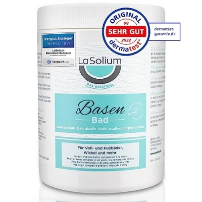 Abbildung von LaSolium Basenbad, Basisches Badesalz zur Entsäuerung, DERMATEST SEHR GUT, 650g