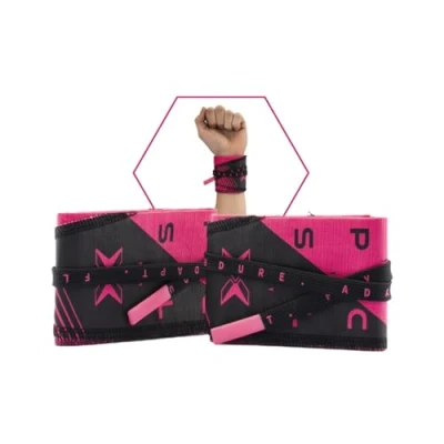 Abbildung von PICSIL Handgelenkbandagen für Cross Training, 100% Baumwolle, Beugt Verletzungen, Sehnenentzündungen vor, Bodybuilding, Boxen, Gymnastik, Calisthenics, Fitnes, Männer und Frauen (Rosa)