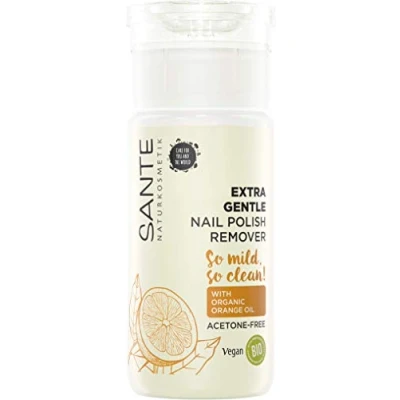 Abbildung von SANTE Naturkosmetik Extra Gentle Nail Polish Remover, Nagellack Entferner mit Bio Orangenöl &amp; Alkohol, Acetonfrei, Mild pflegend, Vegan, 100ml