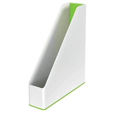 Abbildung von Leitz Stehsammler A4, Zweifarbiges Design, Weiß/Grün, Duo Colour, WOW, 53621054