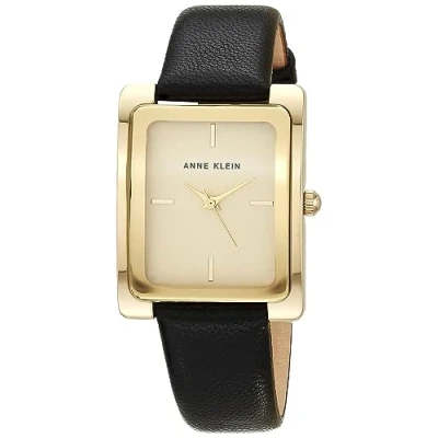 Abbildung von Anne Klein Damen Lederarmbanduhr, AK/2706CHBK