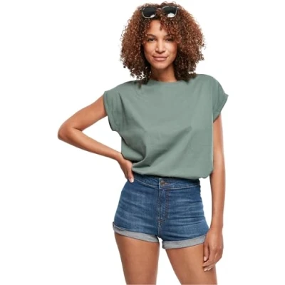 Abbildung von Urban Classics Extended Shoulder Tshirt basic, Damen, Größe: Large, Paleleaf