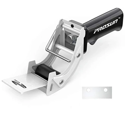 Abbildung von Prosun Klebebandabroller Paketklebeband Paketbandabroller Packband Paketband Papierklebeband Abroller Handabroller Kleberoller Packetbandroller Klebebandspender Verpackung Dichtband Cutter Weiß