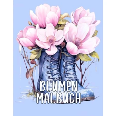 Abbildung von Blumen Malbuch: Das Ausmalbuch für Erwachsene und Senioren mit Kunstvollen Blumentöpfen