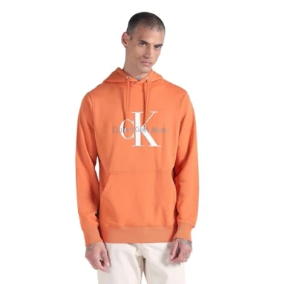 Abbildung von Calvin Klein Jeans Seasonal Monologo Regular Kapuzenpullover, Herren, Größe: Small, Burnt clay