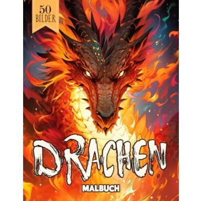 Abbildung von Drachen Malbuch: 50 Fantasy Ausmalbuch Malvorlagen Für Erwachsene, Jugendliche Und Kinder Lustiges Stressabbau &amp; Entspannung Geschenk Männer, Frauen, Mädchen Senioren