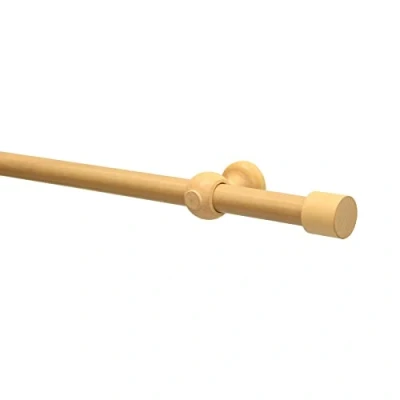 Abbildung von GARDINIA Gardinenstangen Set Shorty, 1 Lauf, Ø 25 mm, Vorhangstange, Shabby Chic, 160 cm, Buche