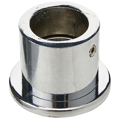 Abbildung von GARDINIA Wandlager für Gardinenstangen mit Ø 20 mm, Inklusive Befestigungsmaterial, Wandmontage, Serie &quot;Chicago&quot;, Metall, Chrom