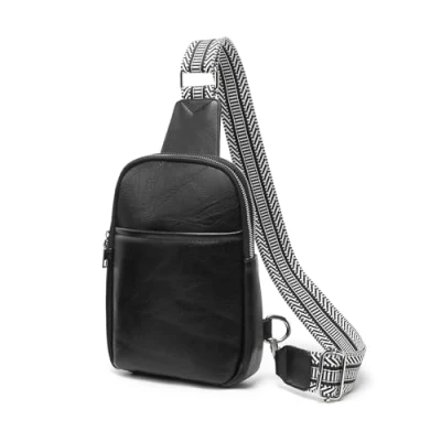 Abbildung von Miss Lulu Bauchtasche Damen, Umhängetasche Crossbody Bag Klein Damen (Schwarz)