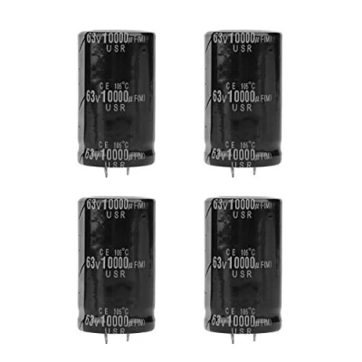 Abbildung von 4 Stücke Audio Elektrolytkondensator 10000uF 63 V Audioverstärker Elektronische Komponente 30 * 50mm zum Isolieren DC Kopplung Bypassing Filtering, etc.
