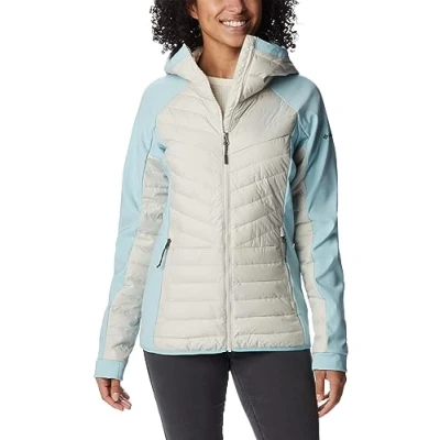 Abbildung von Columbia Powder LITE Hybrid Hooded Jacket Outdoorjacke, Damen, Größe: Medium, Aqua haze