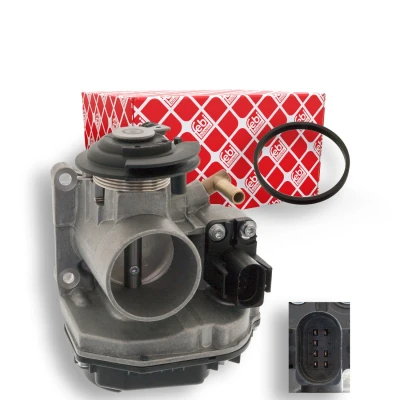 Abbildung von FEBI BILSTEIN 103834 Drosselklappe mit Dichtung VOLKSWAGEN: Polo III Hatchback, GOLF 3