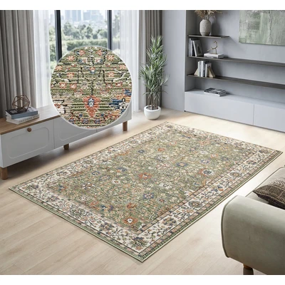 Abbildung von OTTO home Teppich "Aylaa, Blumen-Motiv" rechteckig 9 mm Höhe orientalisch, Blumen, Rahmen, Wohnzimmer, Schlafzimmer, Esszimmer