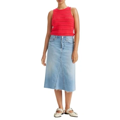 Abbildung von Levi&#039;s A LINE Decon Skirt Jeansrock, Damen, Größe: 24, secret