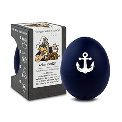 Abbildung von Anker PiepEi Singende Eieruhr zum Mitkochen Eierkocher für 3 Härtegrade Maritime Geschenke Lustiges Kochei Musik Eggtimer