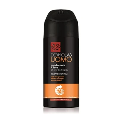 Abbildung von Dermolab Uomo Deodorant Spray 72H All Over Body Original Duft entfernt Gerüche und reguliert die Atmungsaktivität, 150 ml