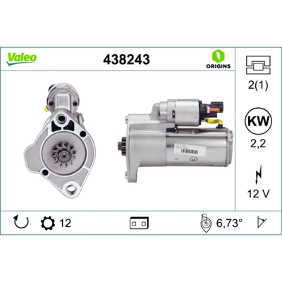 Abbildung von VALEO 438243 Anlasser 12 2,2 NEW ORIGINAL PART MERCEDES BENZ: Sprinter 3.5 T Van, 3 Platform/Chassis