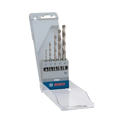 Abbildung von Bosch 5x PRO Metal HSS G Hex Spiralbohrer Set (für Nichteisenmetalle, Stahl, Ø 2,0, 3,0, 4,0, 5,0, 6,0 mm, Professional Zubehör Bohrmaschine/Schrauber)