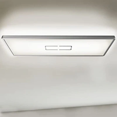 Abbildung von BRILONER Leuchten LED Deckenleuchte, Deckenlampe mit Hintergrundbeleuchtungseffekt, 22 Watt, 2.700 Lumen, 4.000 Kelvin, Weiß Silber, 580x200x29mm (LxBxH), 3394 014