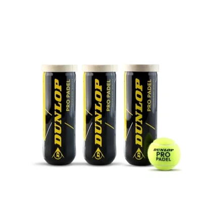 Abbildung von Dunlop Pro Padel Bälle für Wettkämpfe und Turniere (1x3er Dose), Gelb