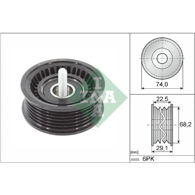 Abbildung von INA 532 0784 10 Umlenkrolle MERCEDES BENZ: ML Class, E Class Saloon, S Saloon