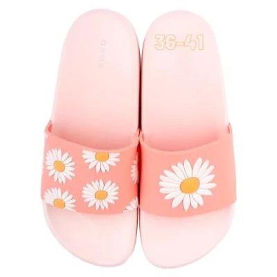 Abbildung von soxo Bunte Badelatschen Damen Comfort Flip Flops Badeschlappen Bunt Zehentrenner 38 39 Gänseblümchen