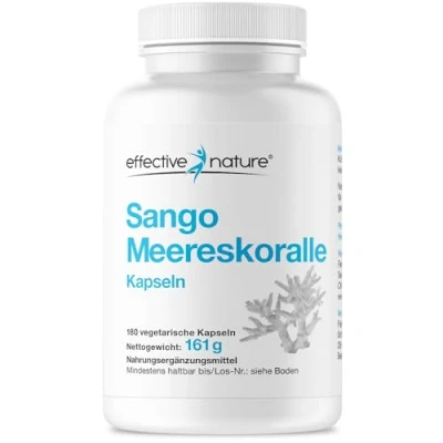 Abbildung von Sango Meereskoralle Kapseln 180 Stk. Calcium &amp; Magnesium im optimalen Verhältnis 2:1 hochdosiert und vegan Ohne Zusätze